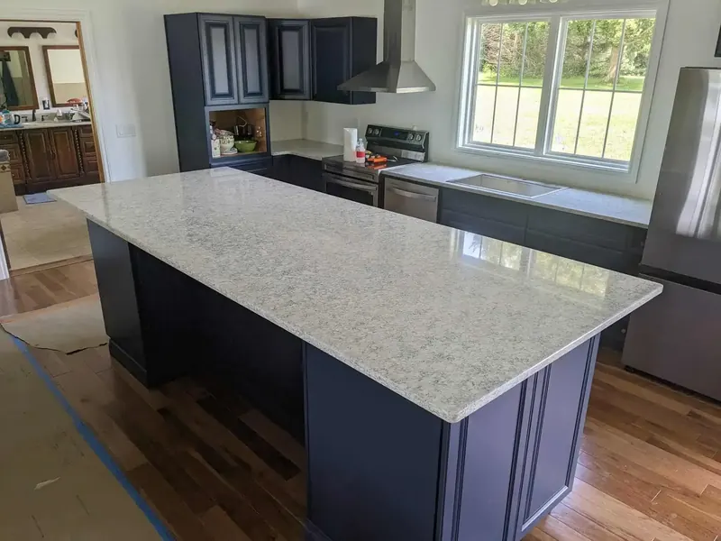 Quartz countertop edge profile detail