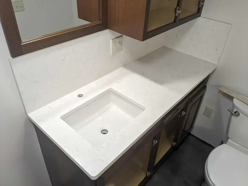 Quartz countertop installation in Central IL