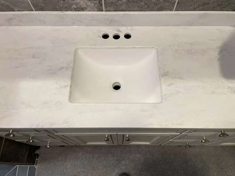 Beautifully finished solid surface kitchen