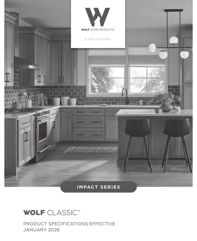 Wolf Classic Impact Series Cabinet Catalog - Page 1