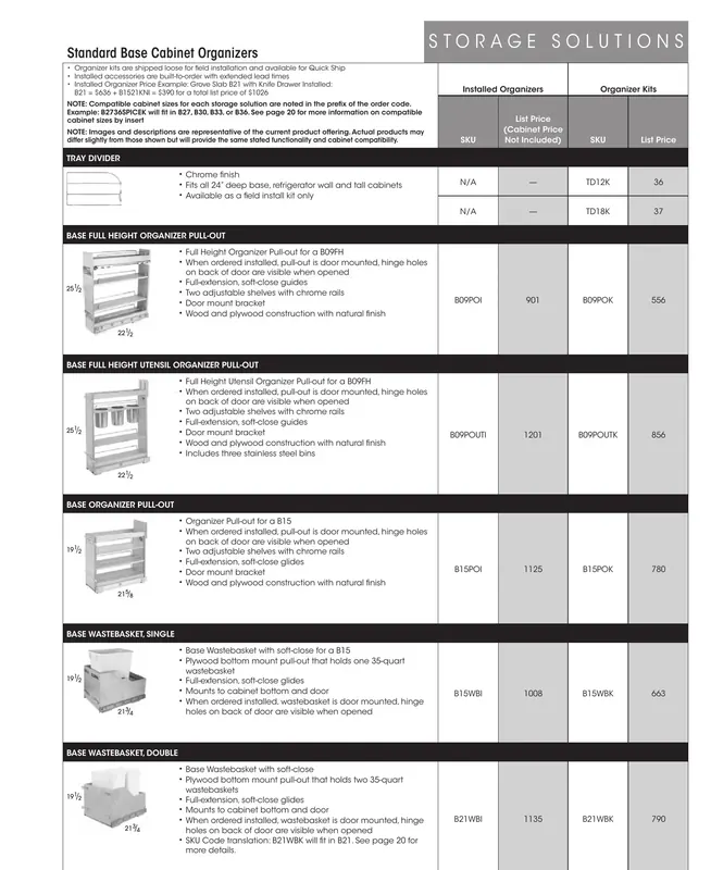 Wolf Classic Impact Series Cabinet Catalog - Page 19