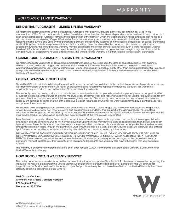 Wolf Classic Impact Series Cabinet Catalog - Page 66