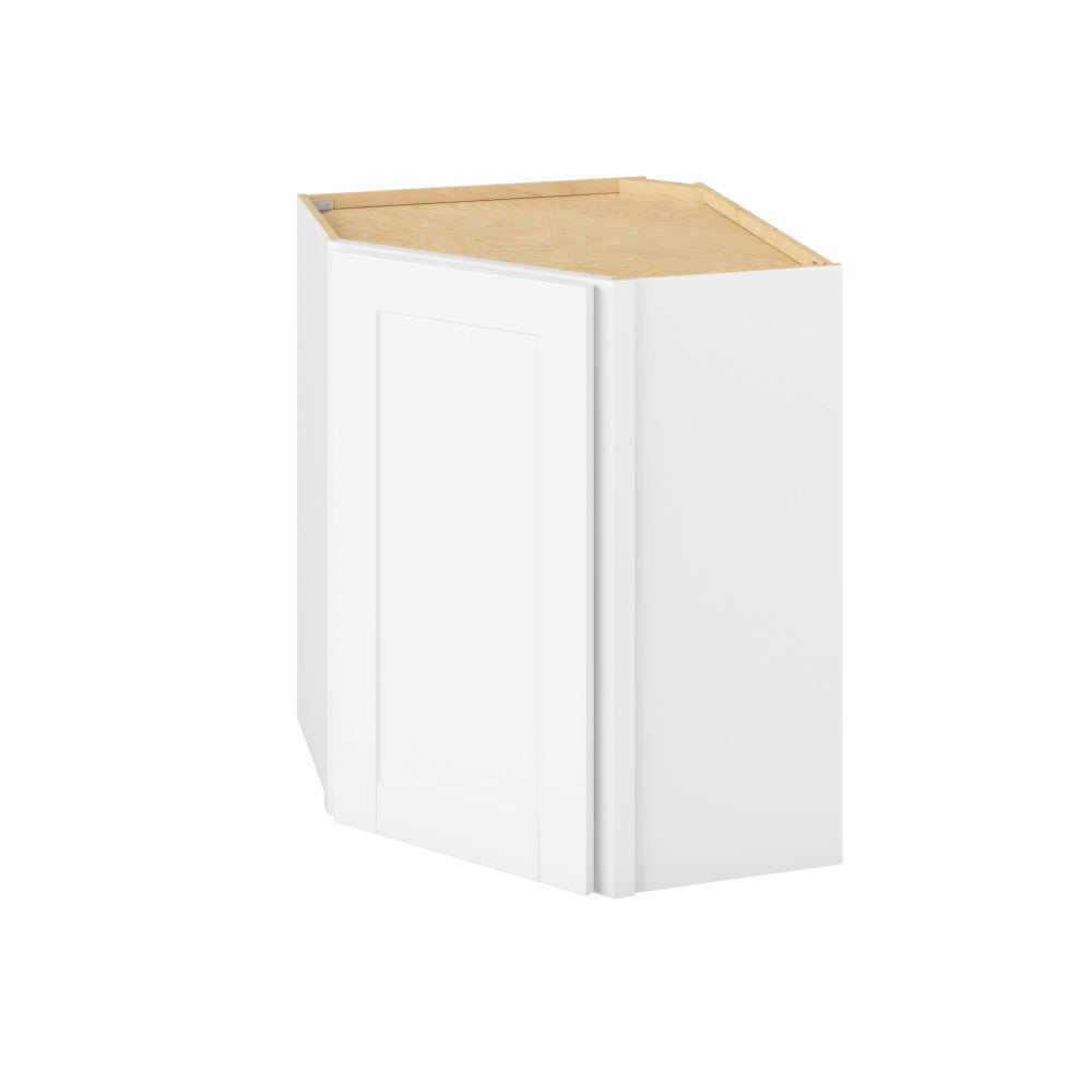 WDC2442MI &mdash; 24" x 42" Wall Diagonal Cabinet with Glass Door and Matching Interior, 1 Door, 3 Shelves
