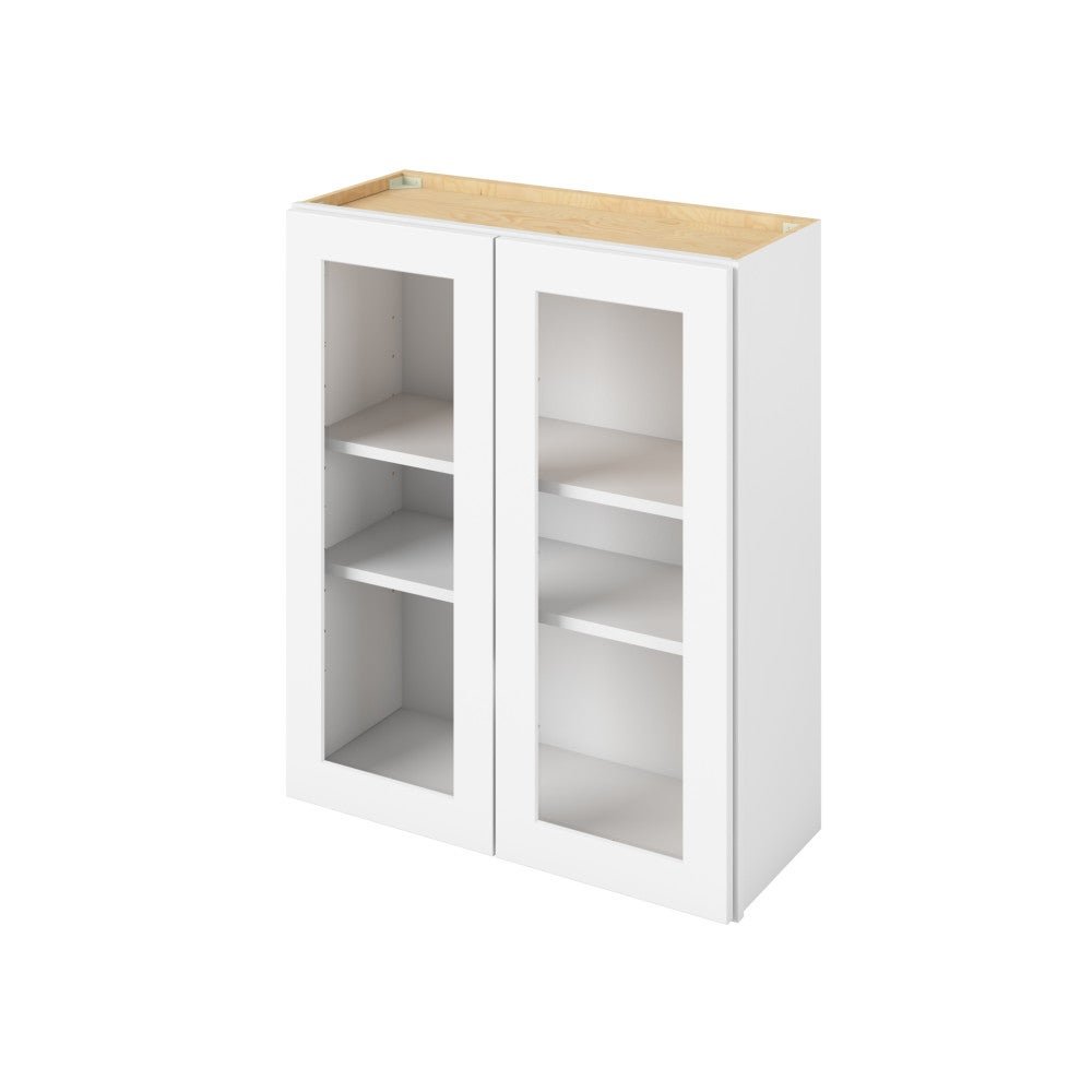 W1530MI &mdash; 15" x 30" Wall Cabinet with Glass Door and Matching Interior, 1 Door, 2 Shelves