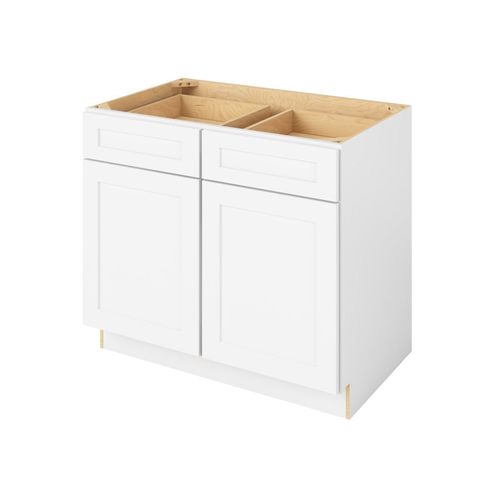 B39 &mdash; 39" Base Cabinet, 2 Doors-2 Drawers, 1 Shelf