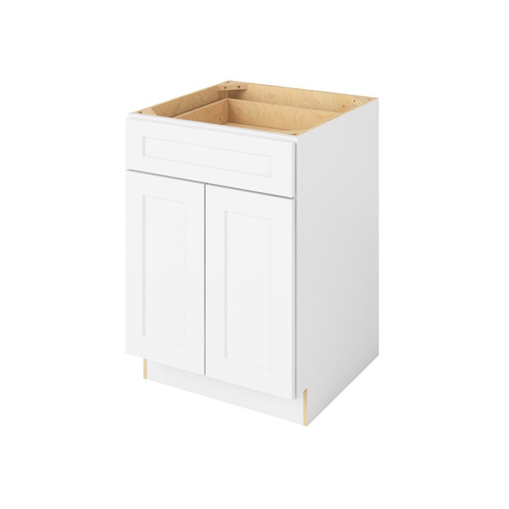 B24 &mdash; 24" Base Cabinet, 2 Doors-1 Drawer, 1 Shelf