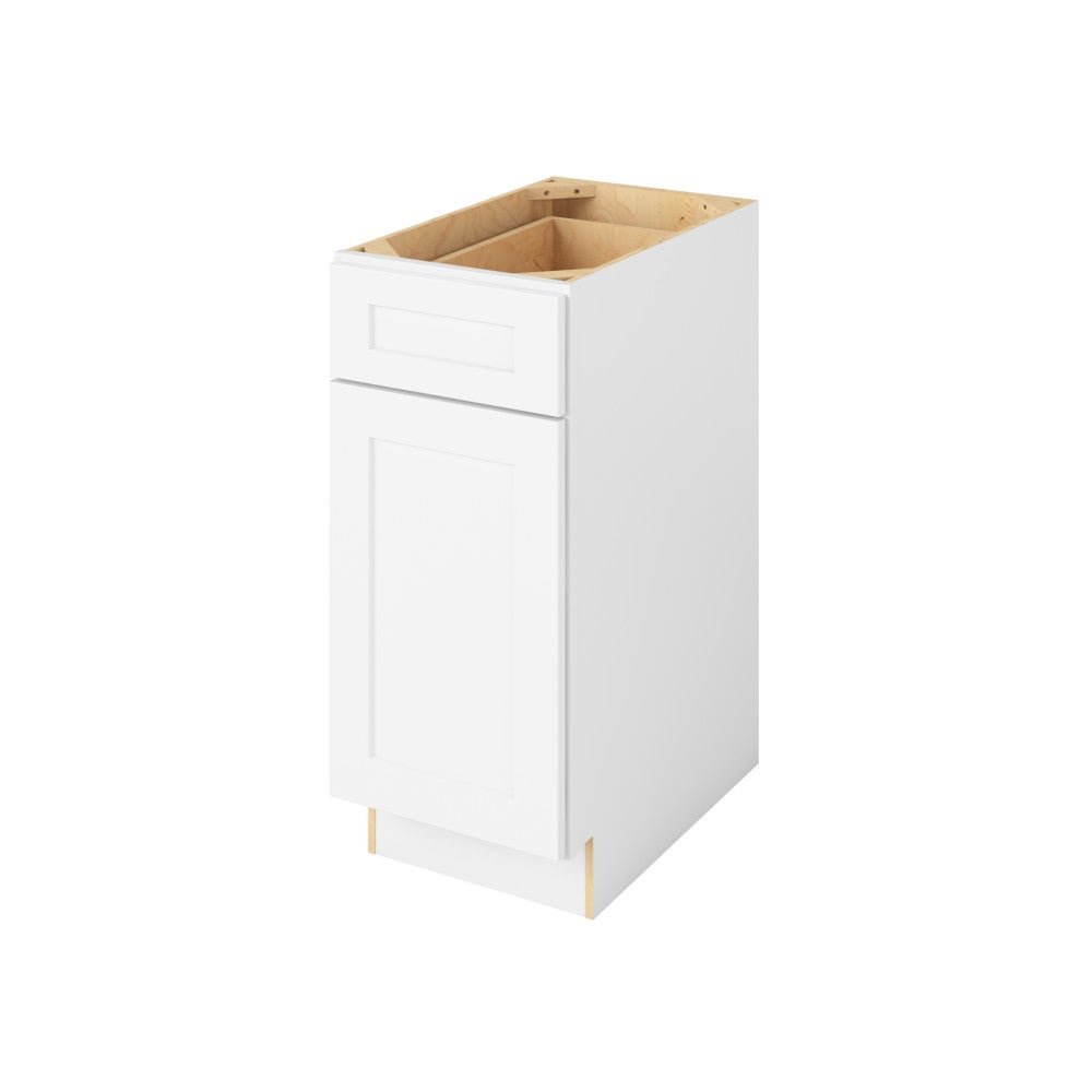 B12 &mdash; 12" Base Cabinet, 1 Door-1 Drawer, 1 Shelf