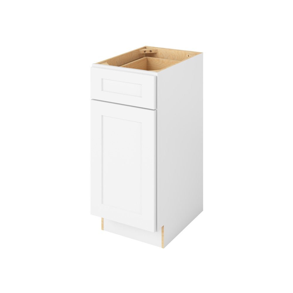 VB12 &mdash; 12" Vanity Base, 1 Door-1 Drawer, 1 Shelf
