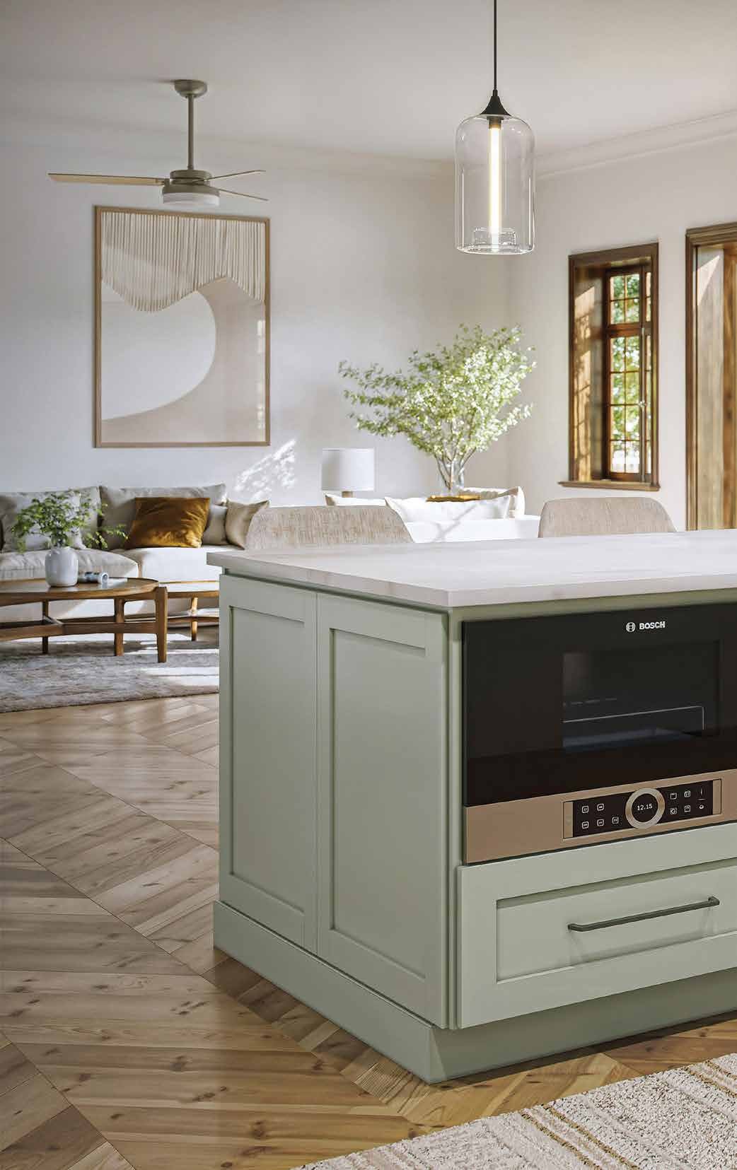 Catalina kitchen in Sage Green
