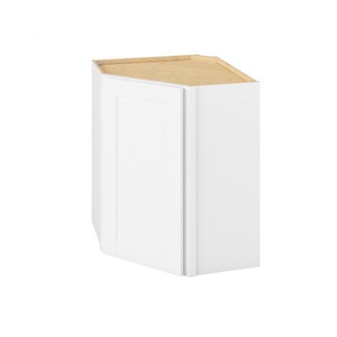 WDC2430MI &mdash; 24" x 30" Wall Diagonal Cabinet with Glass Door and Matching Interior, 1 Door, 2 Shelves